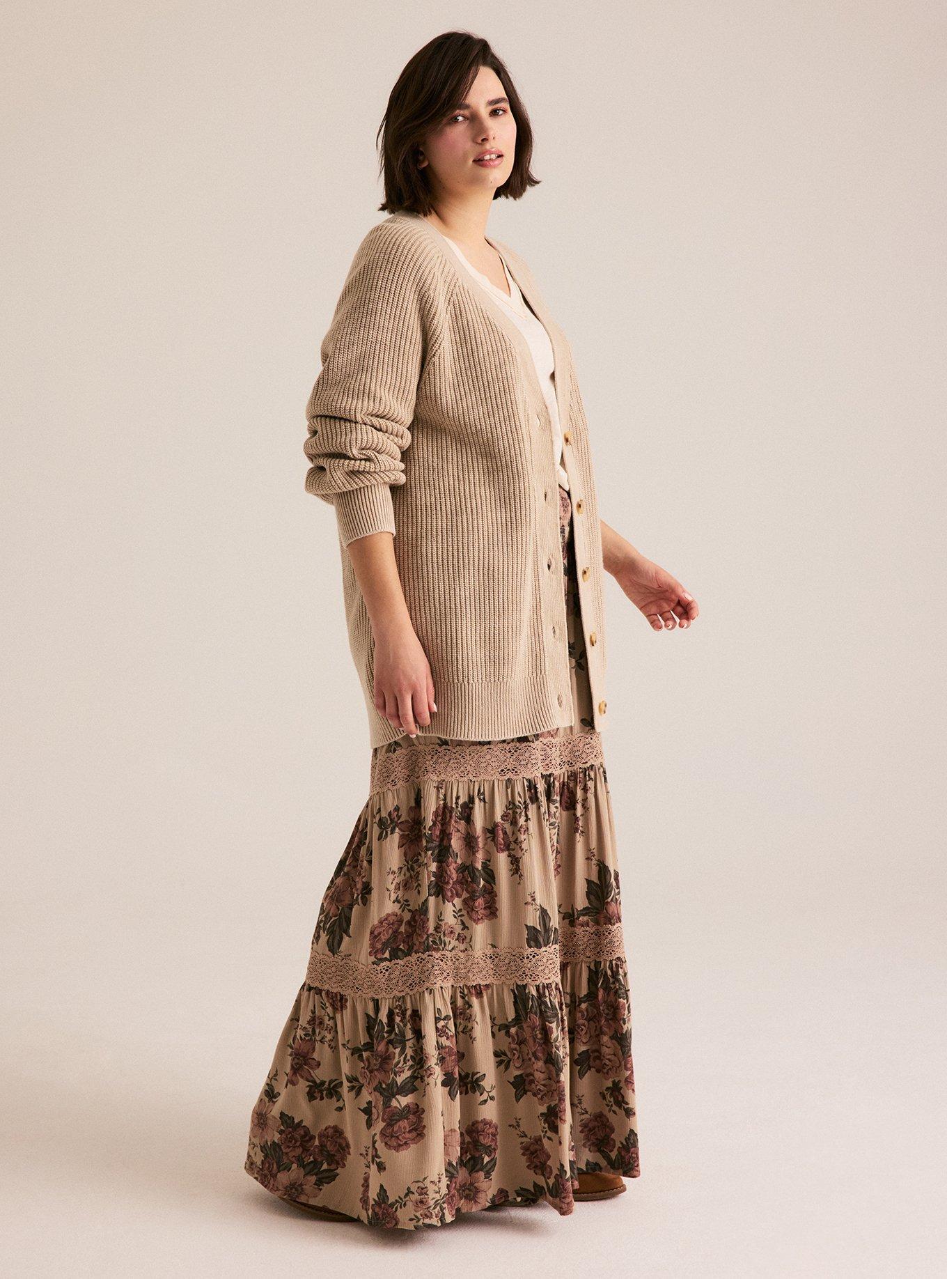 Festi Button-Front Cardigan, SAVANNAH TAN, alternate