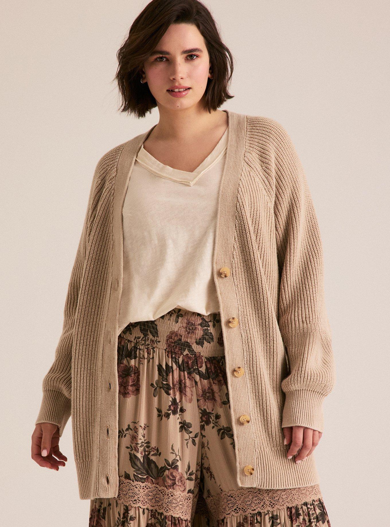 Plus Size - Festi Button-Front Cropped Cardigan - Torrid