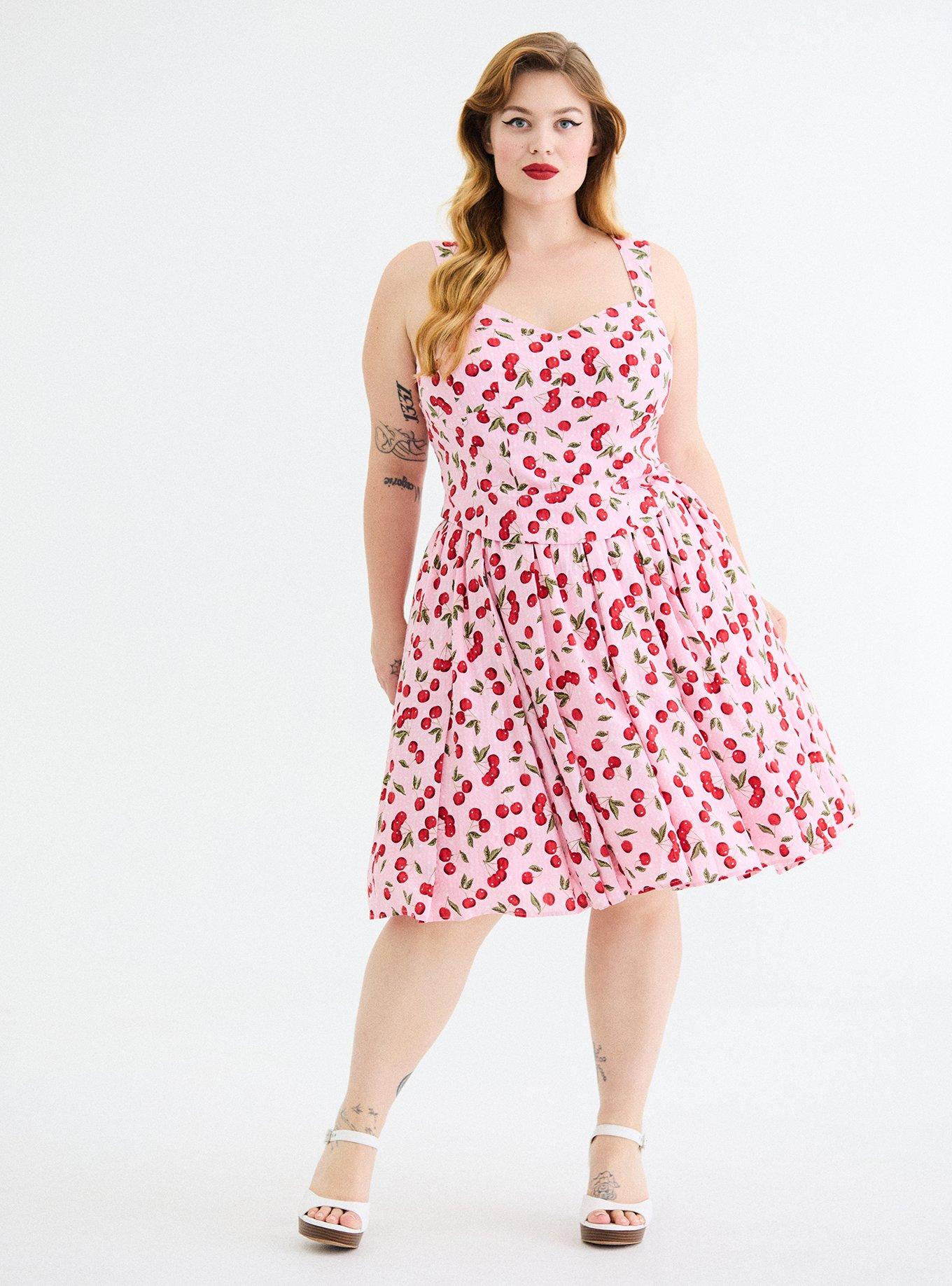 Retro Chic Pleated Midi Skirt, CHERRY BERRY ORCHID, alternate