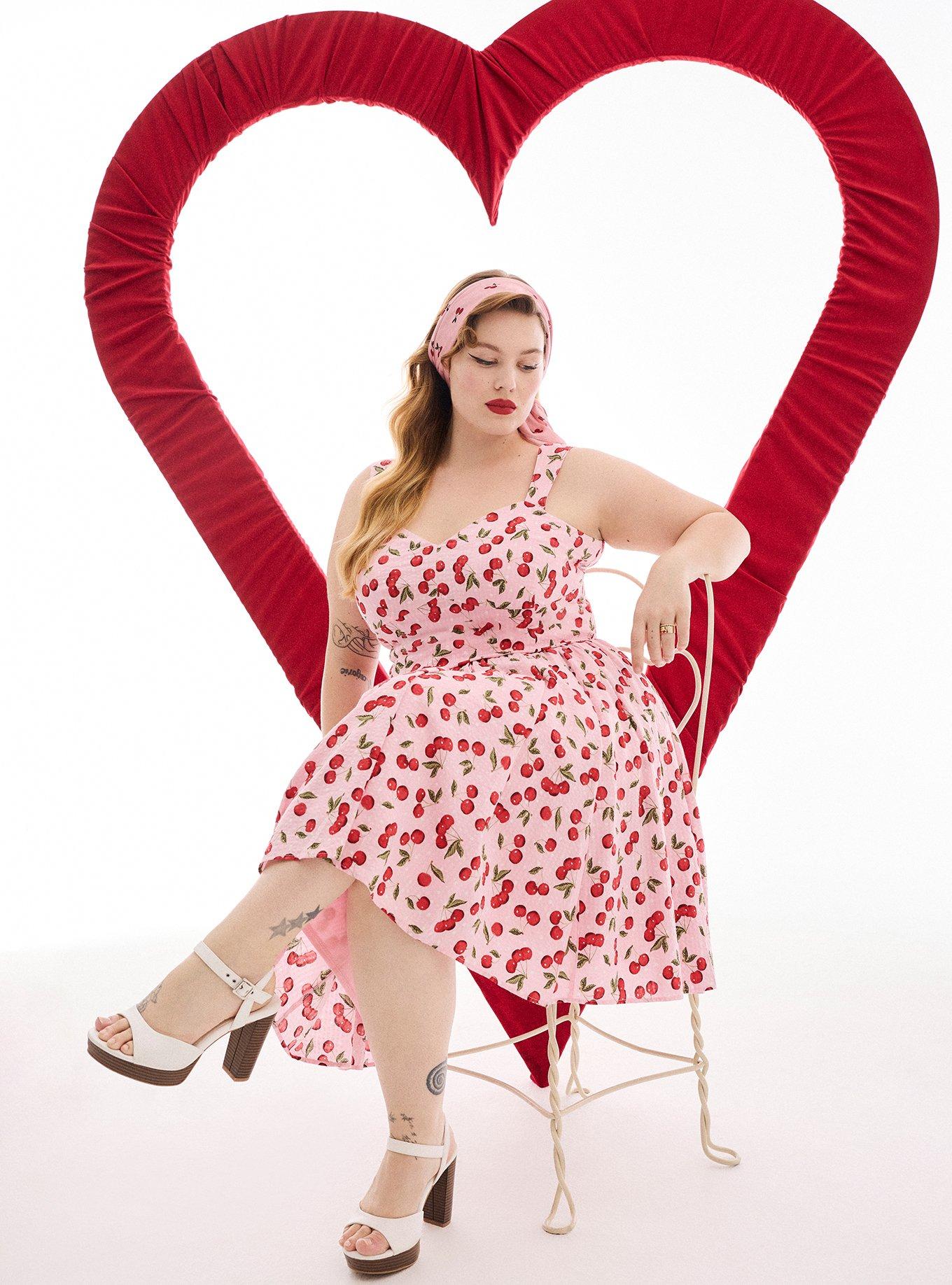 Retro Chic Pleated Midi Skirt, CHERRY BERRY ORCHID, alternate