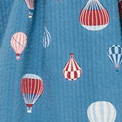 Retro Chic Pleated Midi Skirt, HOT AIR BALLOONS BLUE, swatch