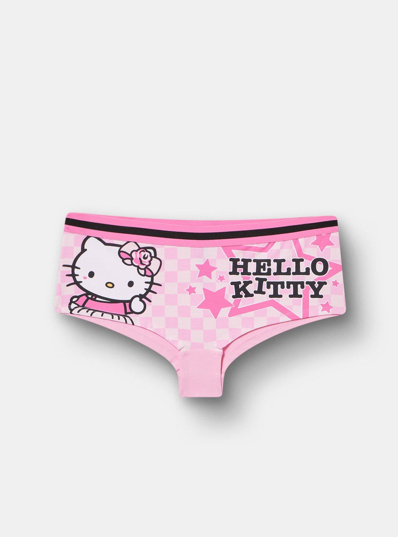 Hello Kitty Mid-Rise Cotton Boyshort Panty, MULTI, hi-res