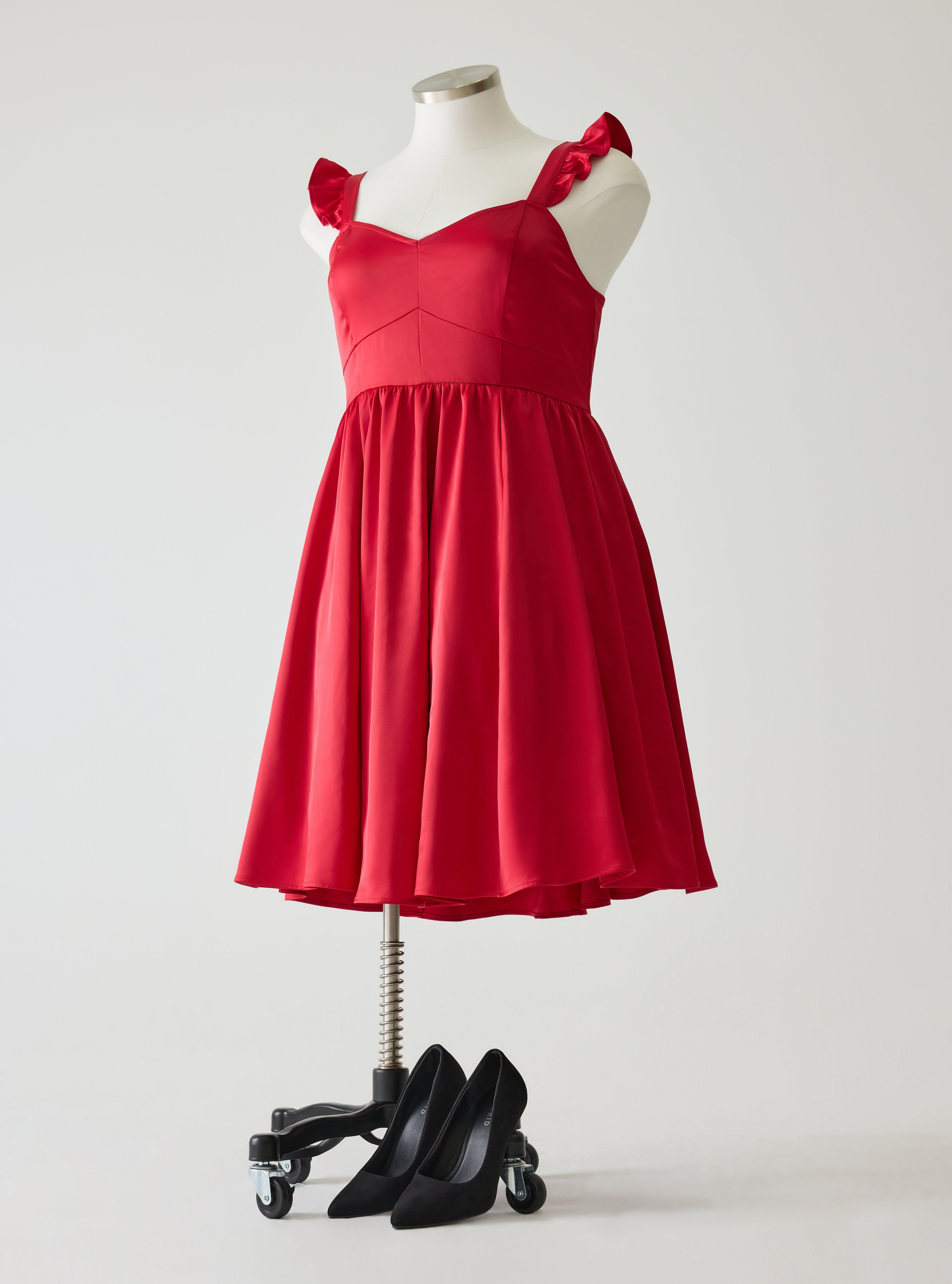 Retro Chic Flutter Sleeve Swing Dress