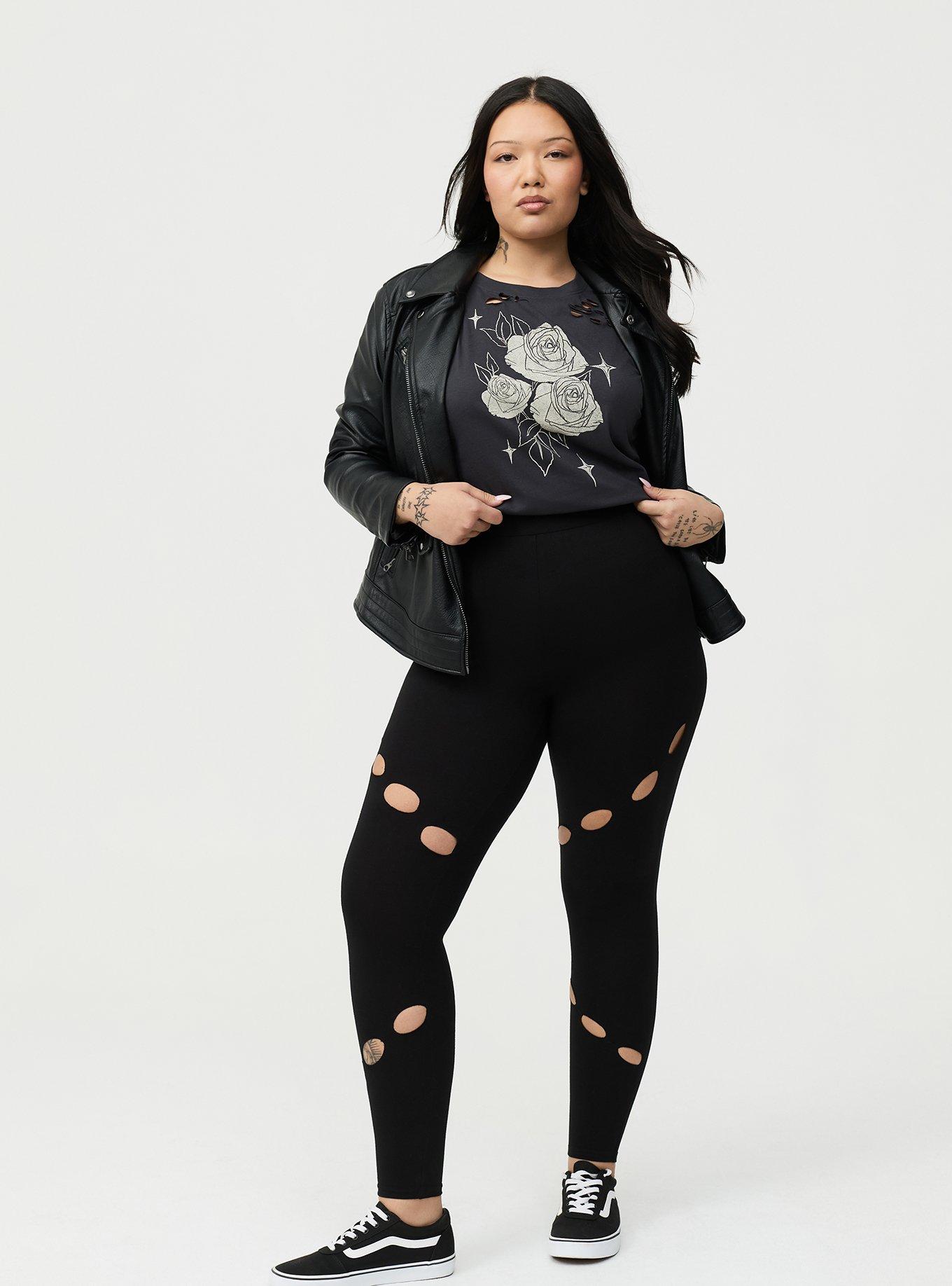 Full Length Cutout Legging, DEEP BLACK, alternate