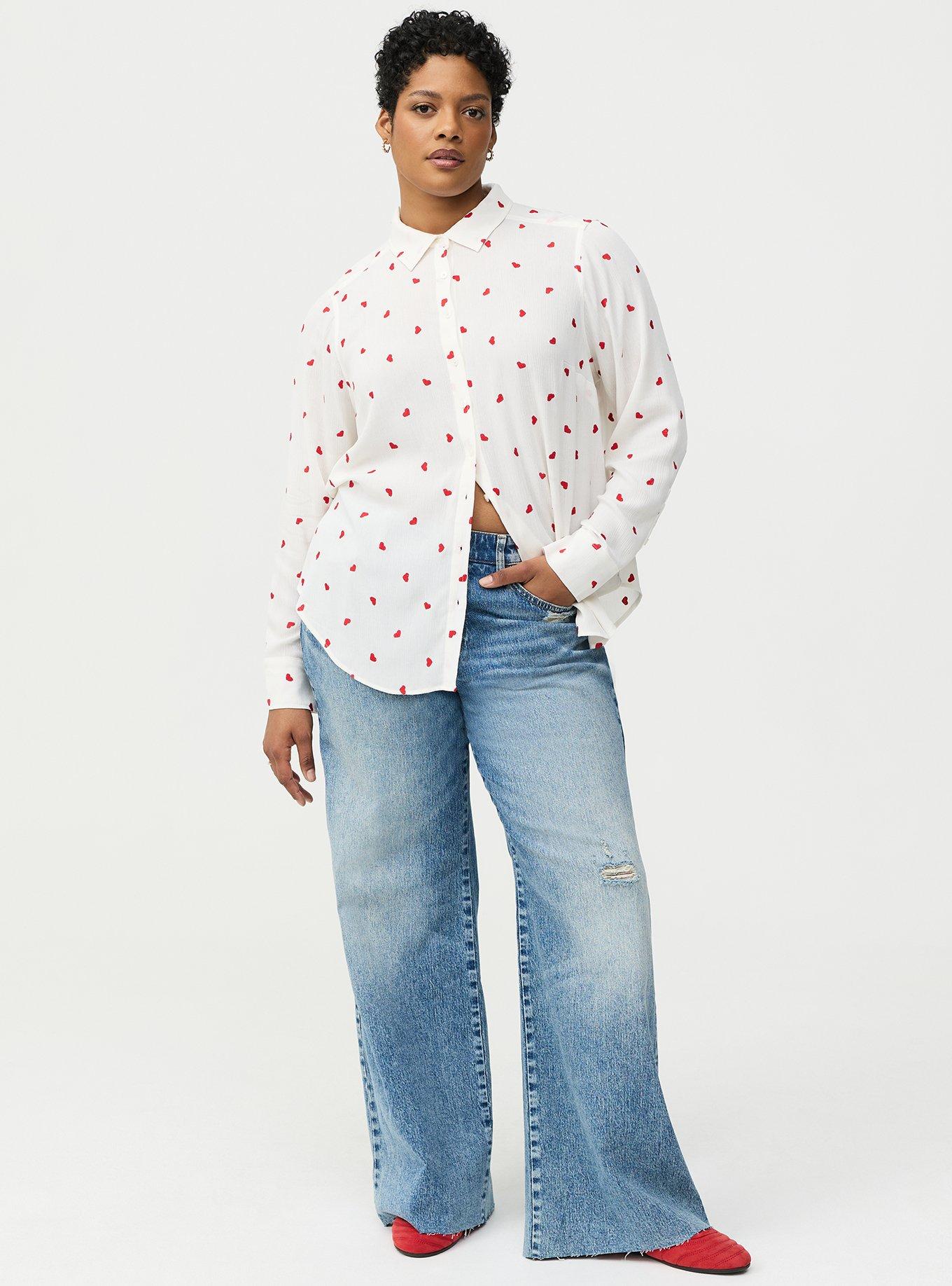 Lizzie Embroiderd Button-Up Shirt
