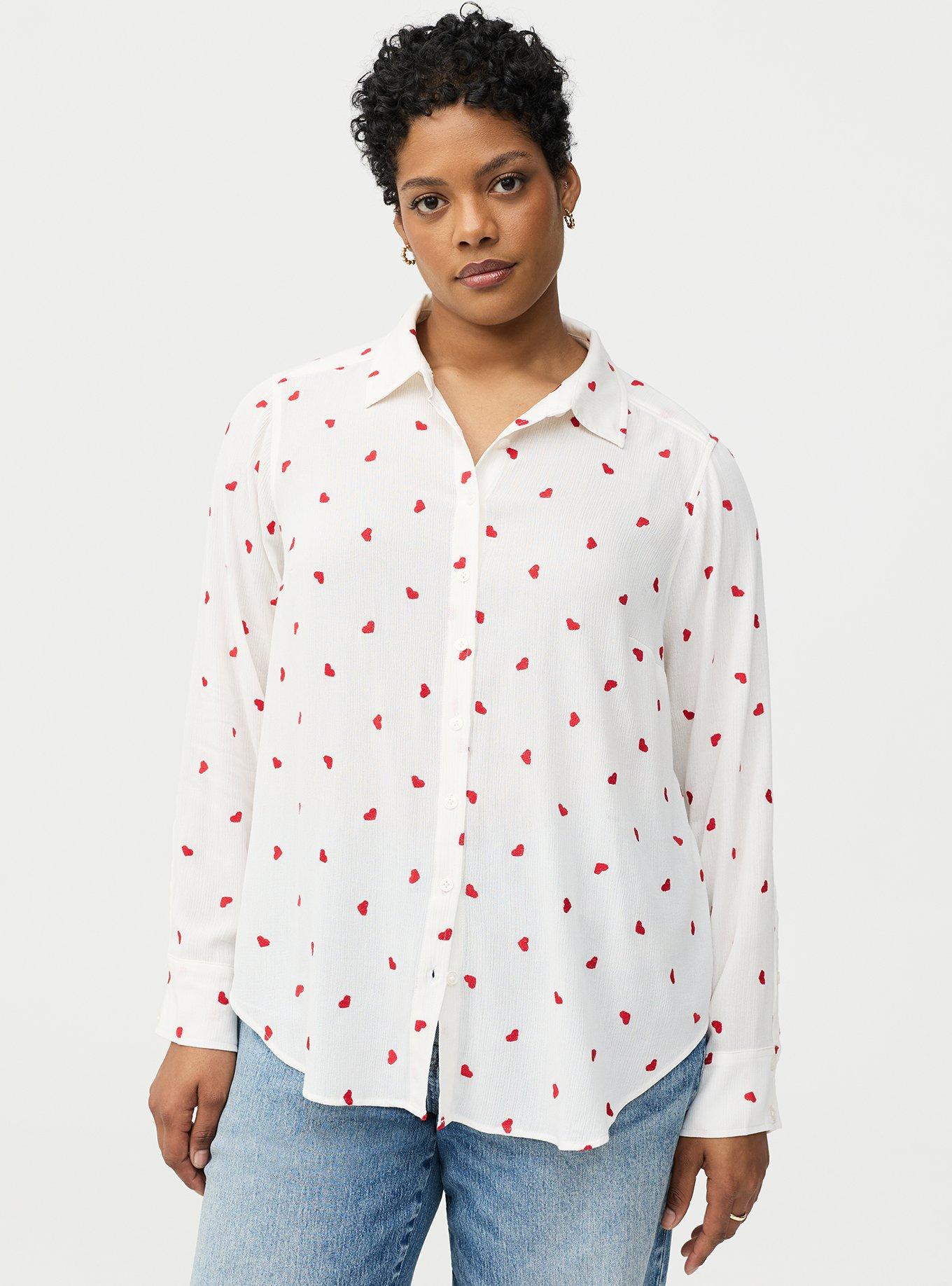 Plus Size - Lizzie Embroidered Button-Up Shirt - Torrid