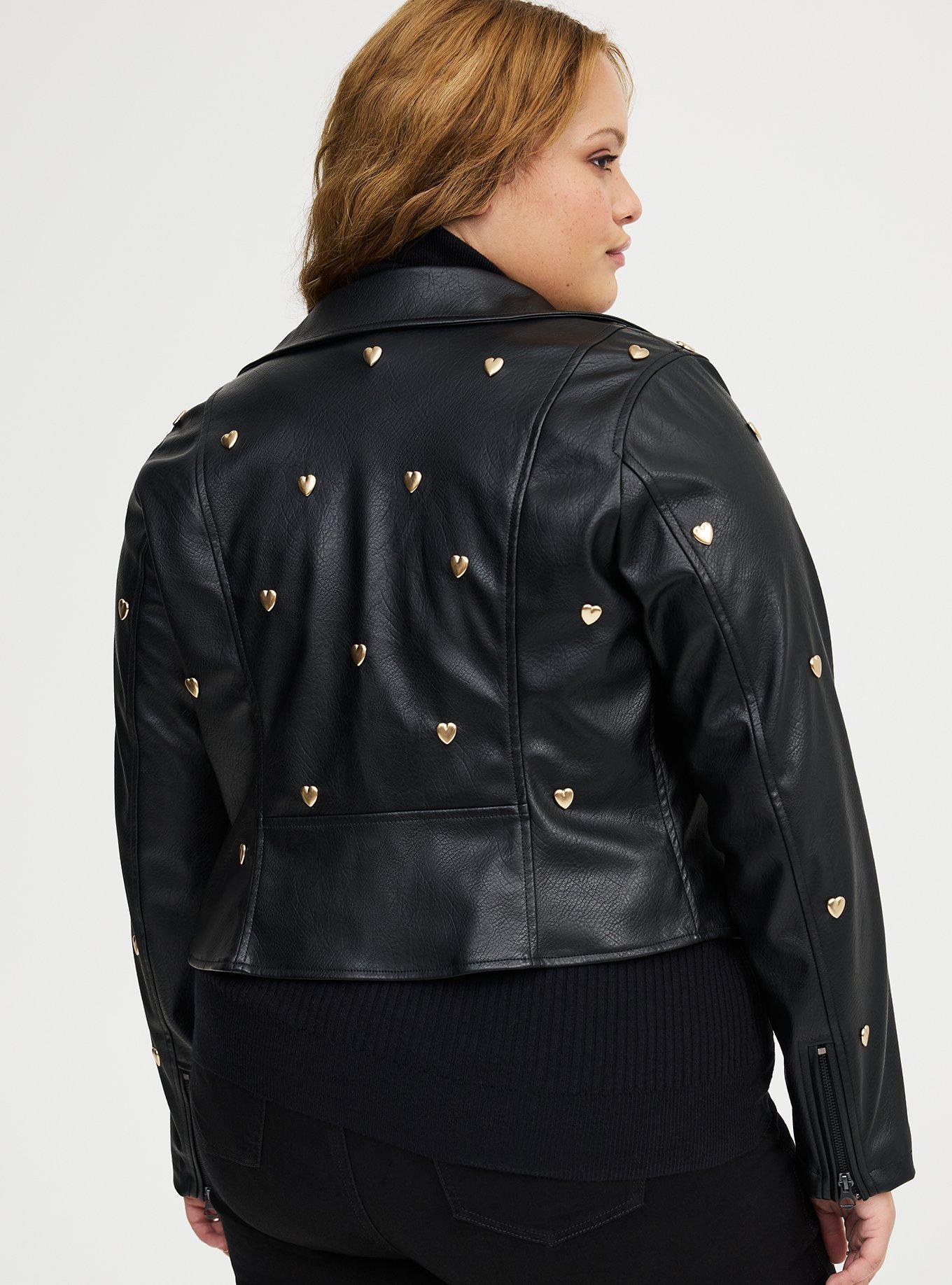 Studded Heart Moto Jacket