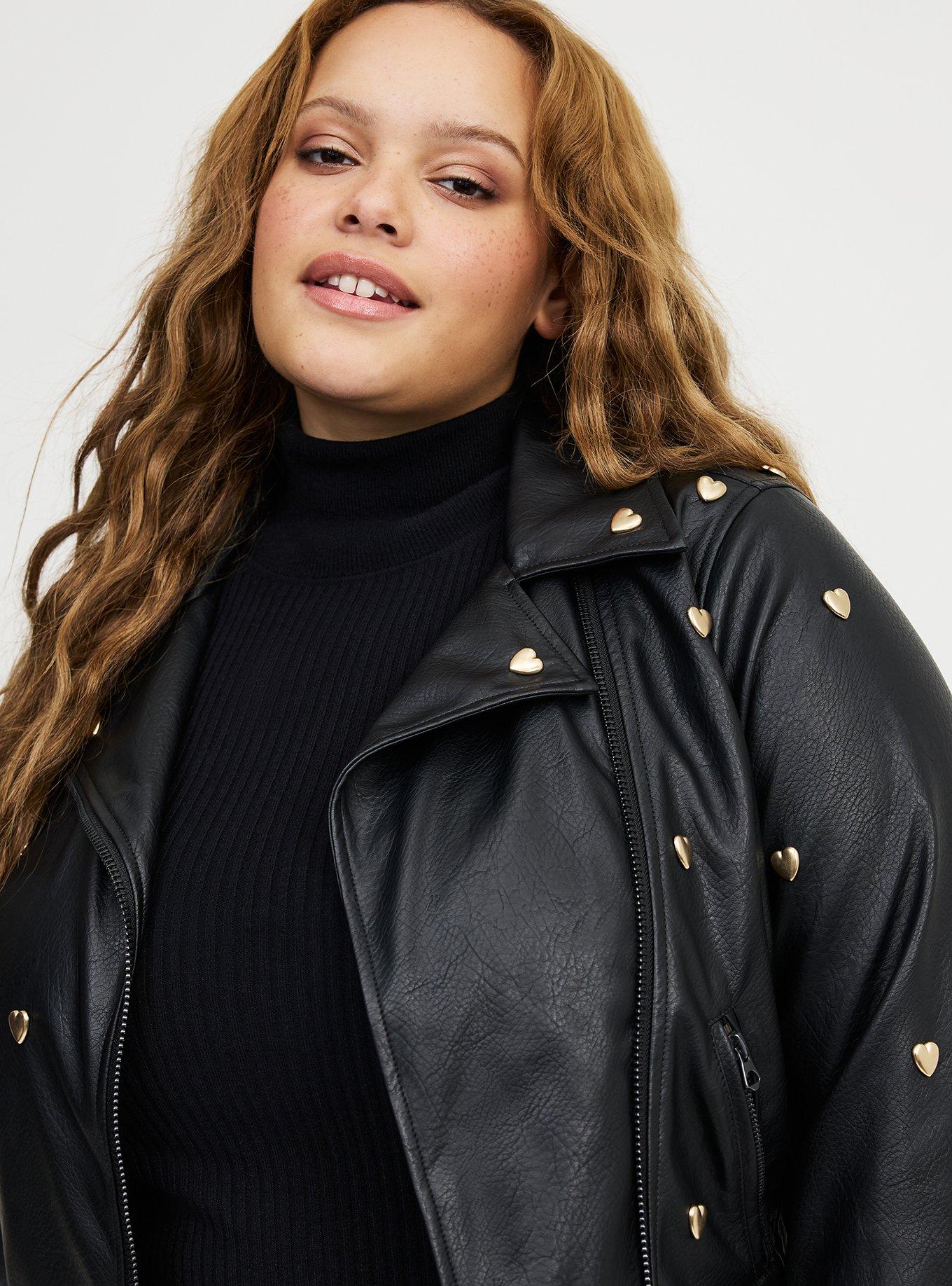 Studded Heart Moto Jacket