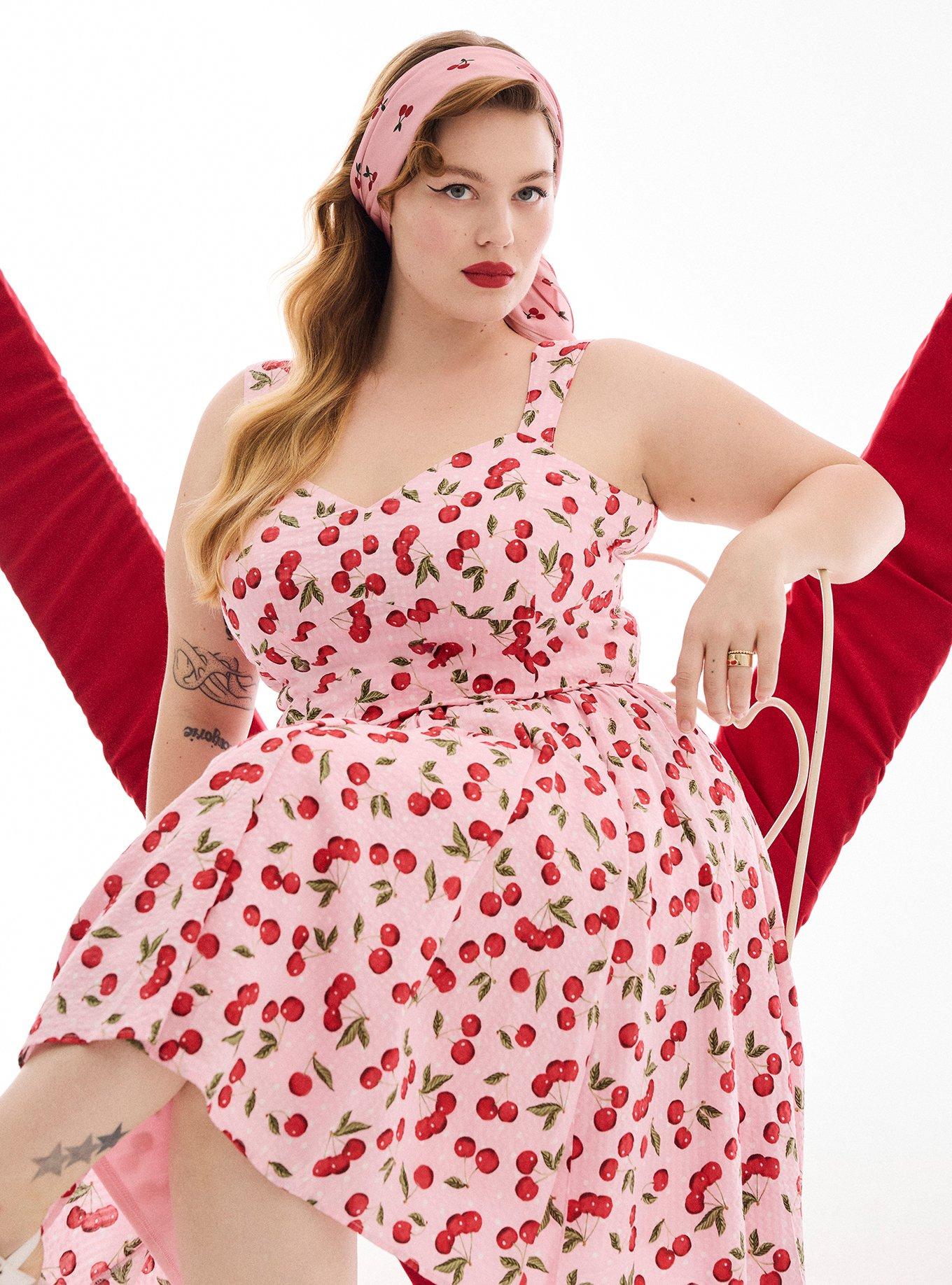 Retro Chic Sweetheart Crop Top, CHERRY BERRY ORCHID, alternate