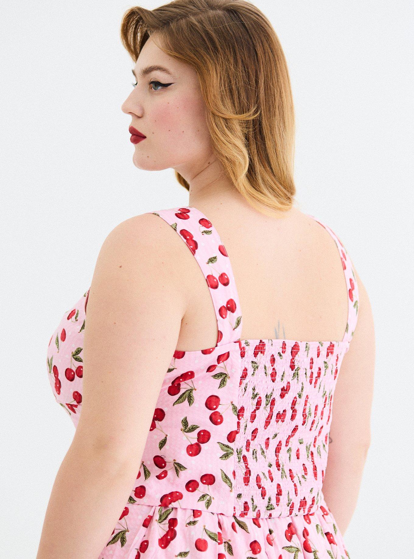 Retro Chic Sweetheart Crop Top, CHERRY BERRY ORCHID, alternate