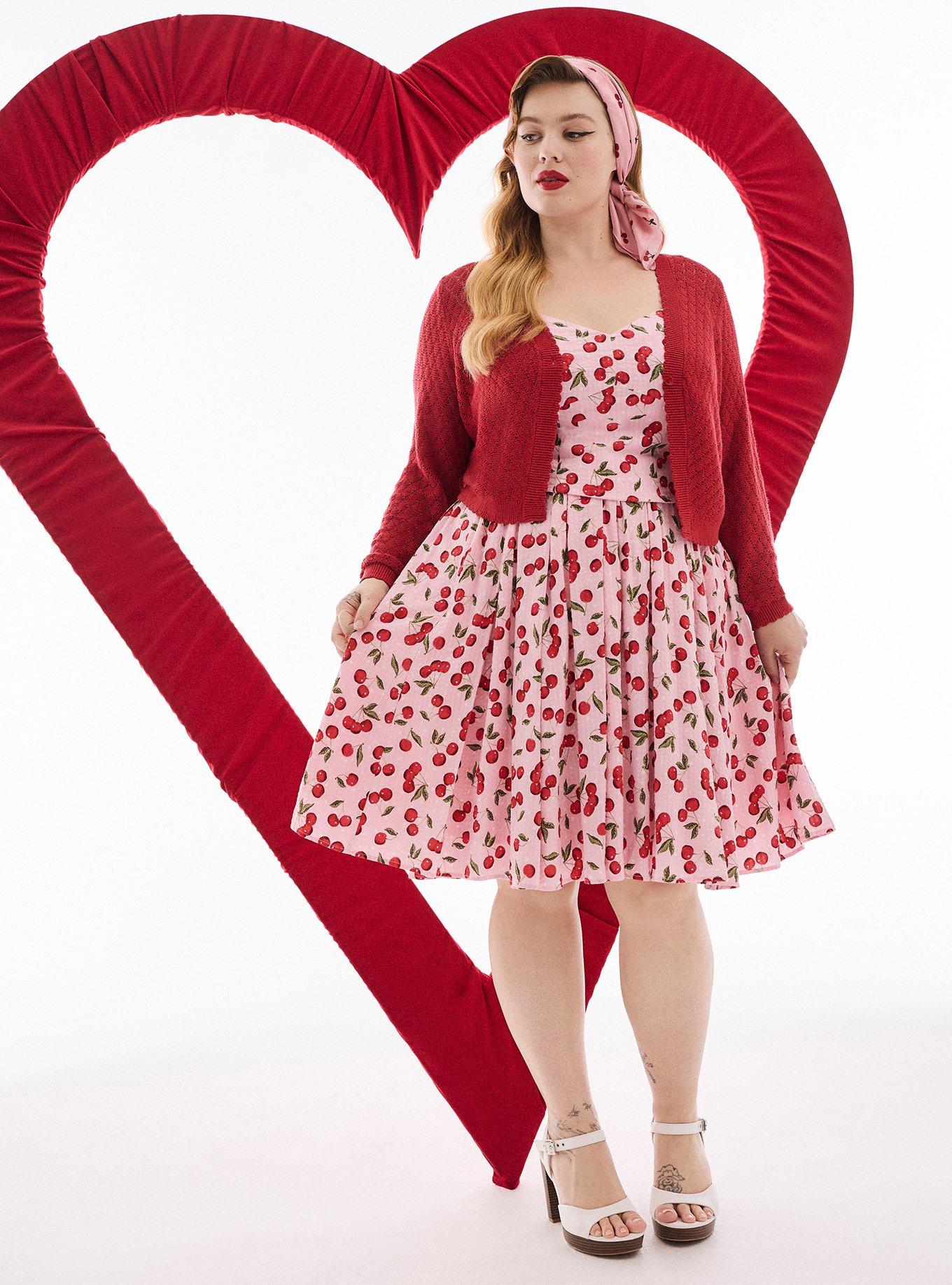 Retro Chic Sweetheart Crop Top, CHERRY BERRY ORCHID, alternate