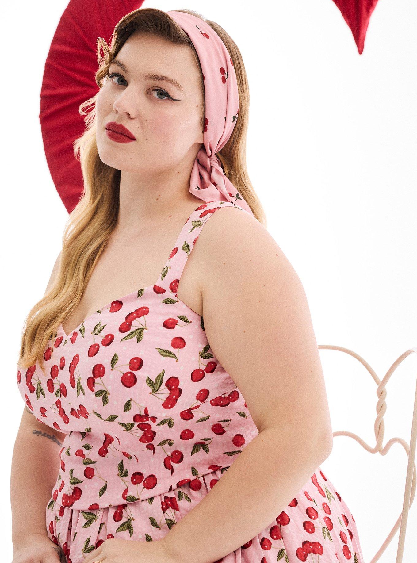 Retro Chic Sweetheart Crop Top, CHERRY BERRY ORCHID, hi-res