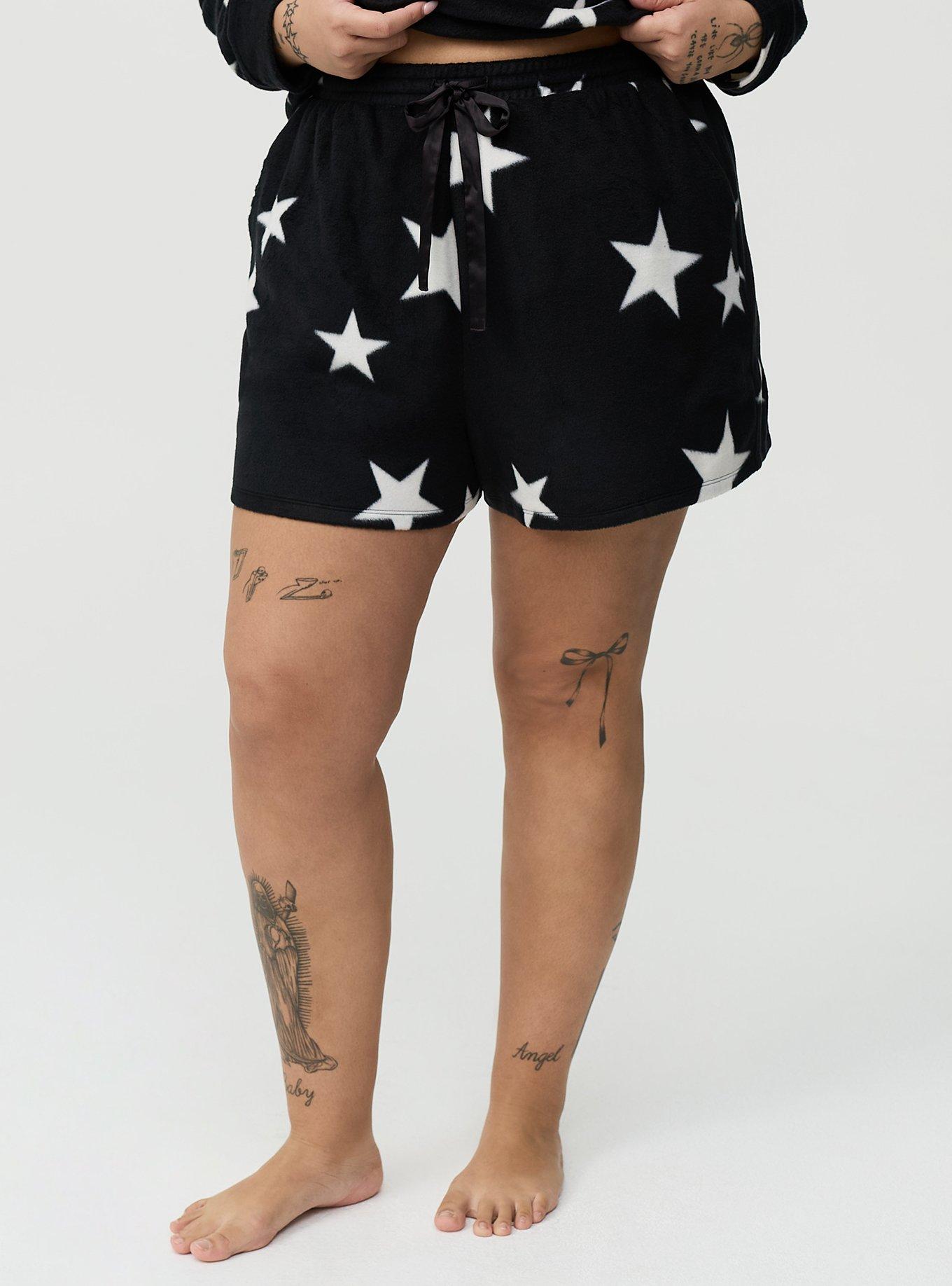 Spa Fleece Sleep Short, MAY STARS BLACK, alternate