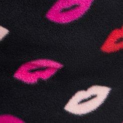 Spa Fleece Sleep Short, POPPY LIPS BLACK, swatch