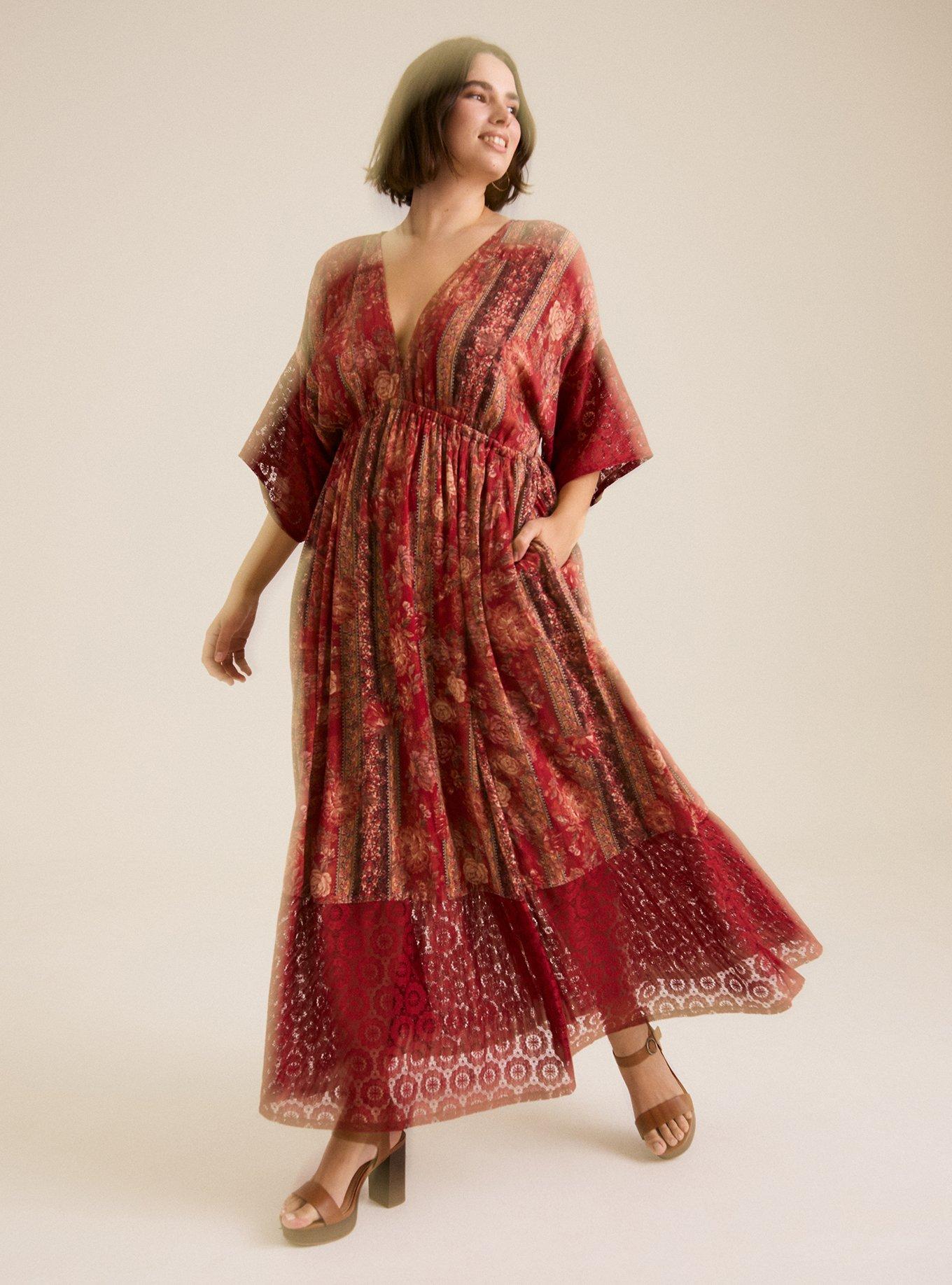 Festi Crochet Trim Maxi Dress