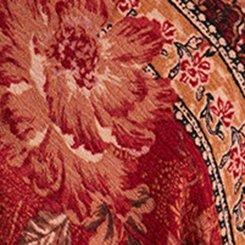 Festi Crochet Trim Maxi Dress, RHEA FLORAL BORDER RED DAHLIA, swatch