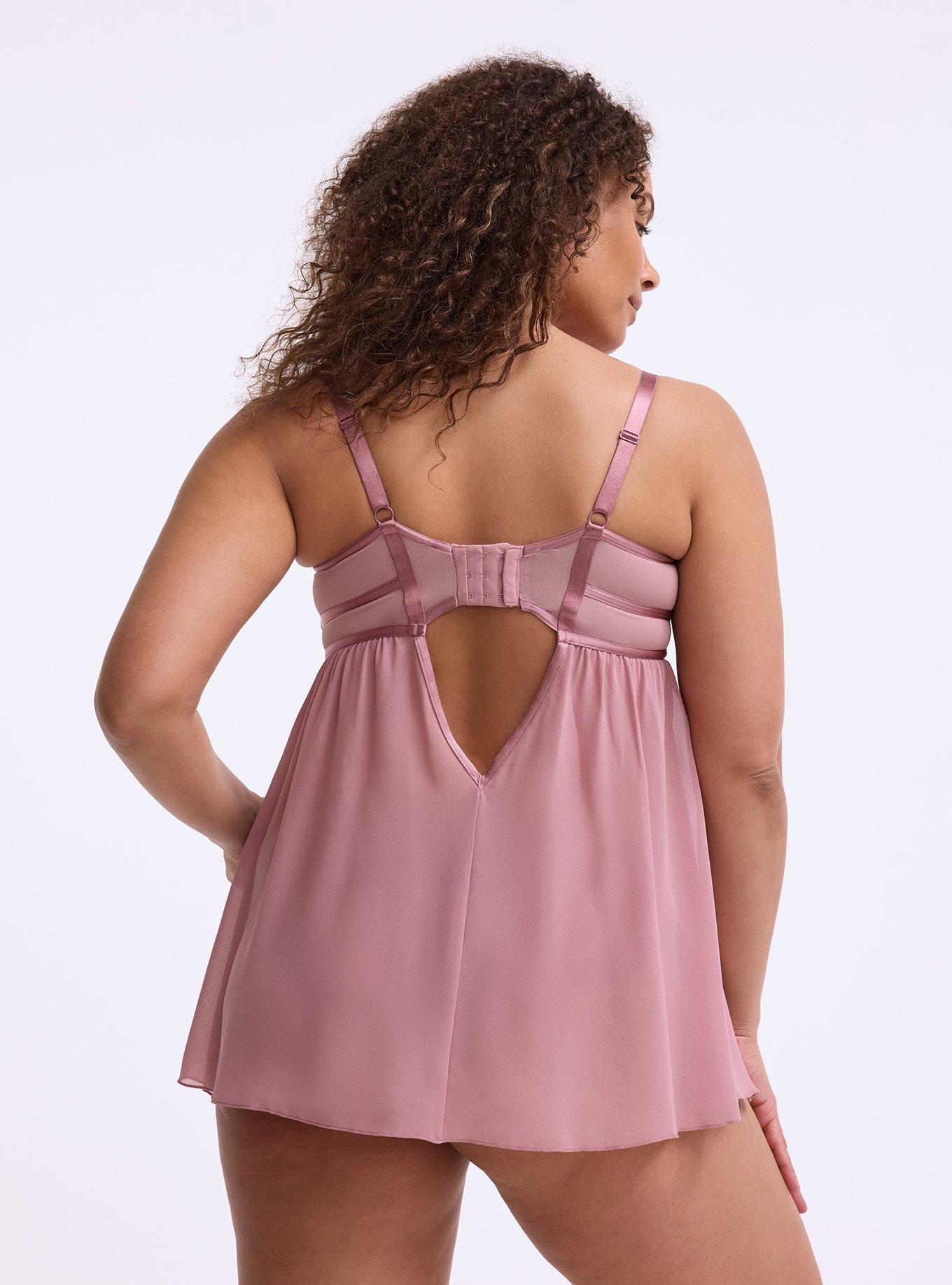 Ava Lace Wired Babydoll, NOSTALGIA ROSE, alternate