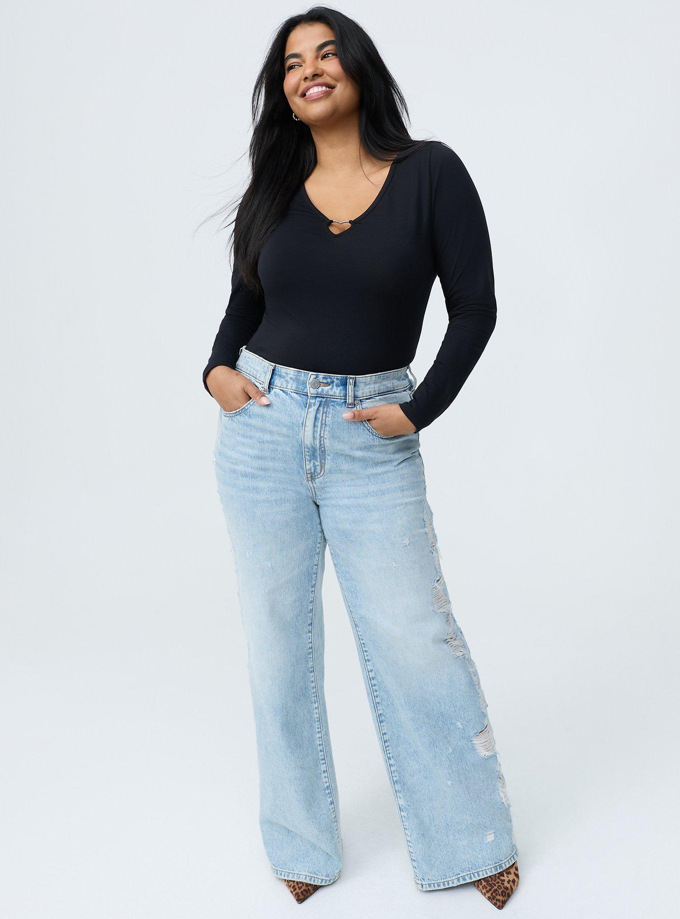 Heart Ring Long Sleeve Top, DEEP BLACK, alternate