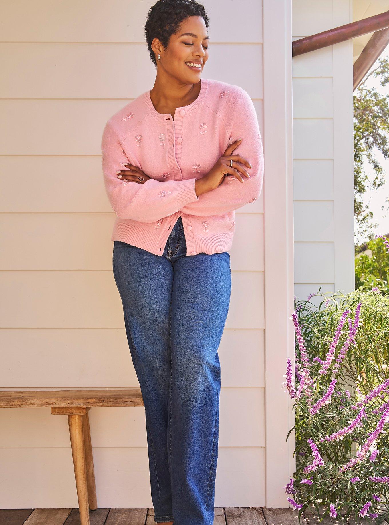 Belle Isle Embellished Cardigan, FLORESTA EMBELLISHMENT PINK, alternate