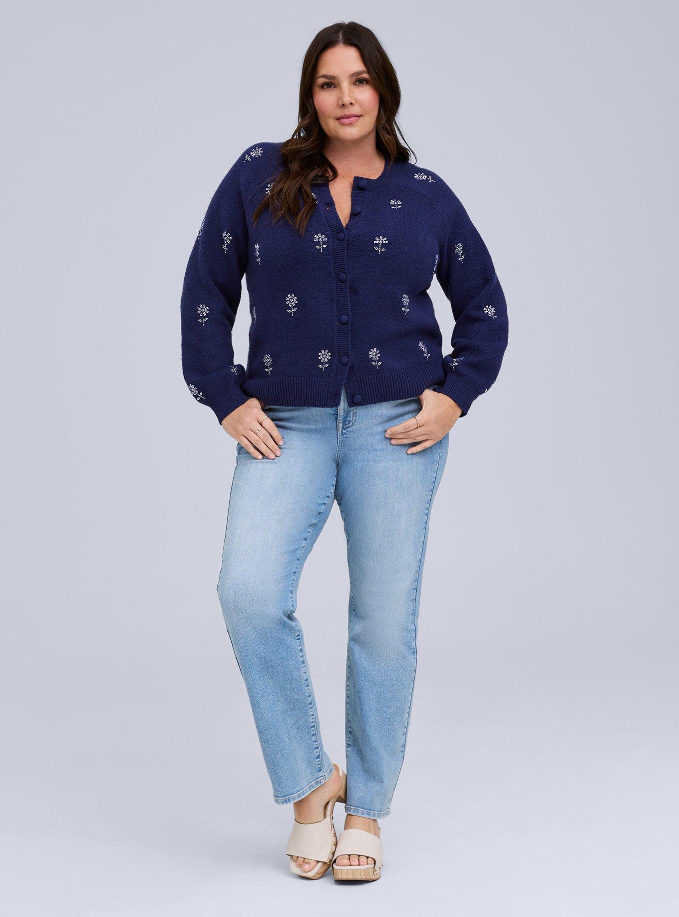 Belle Isle Embellished Cardigan, FLORESTA EMBELLISHMENT BLUE, alternate
