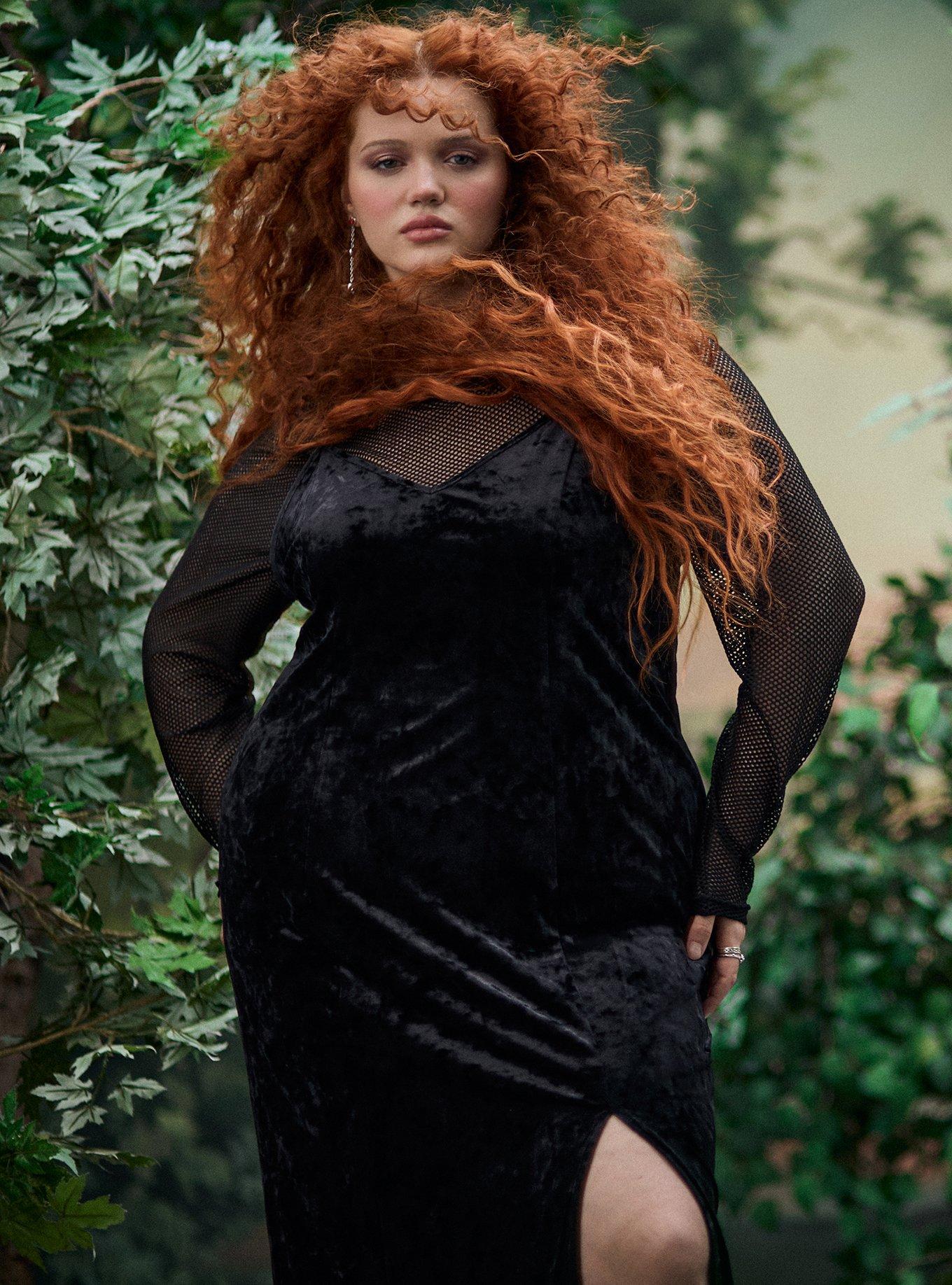 Nightfall Velour Maxi Dress, DEEP BLACK, alternate