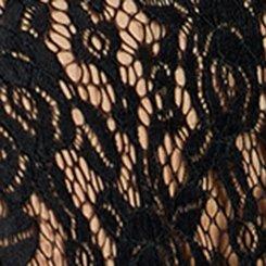 Nightfall Bell Sleeve Lace & Chain Bolero, DEEP BLACK, swatch