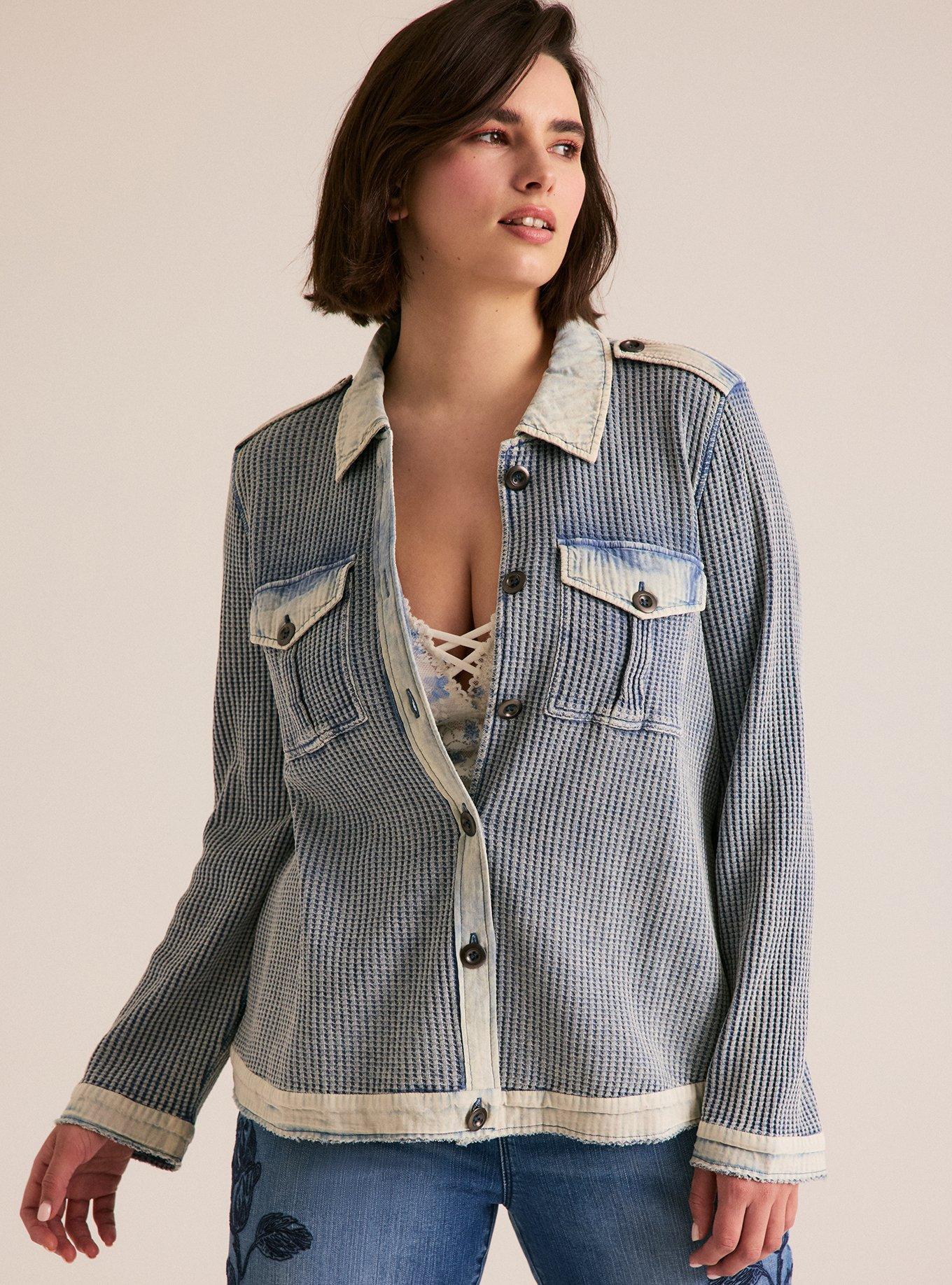 Festi Waffle Shacket, BLUE, alternate