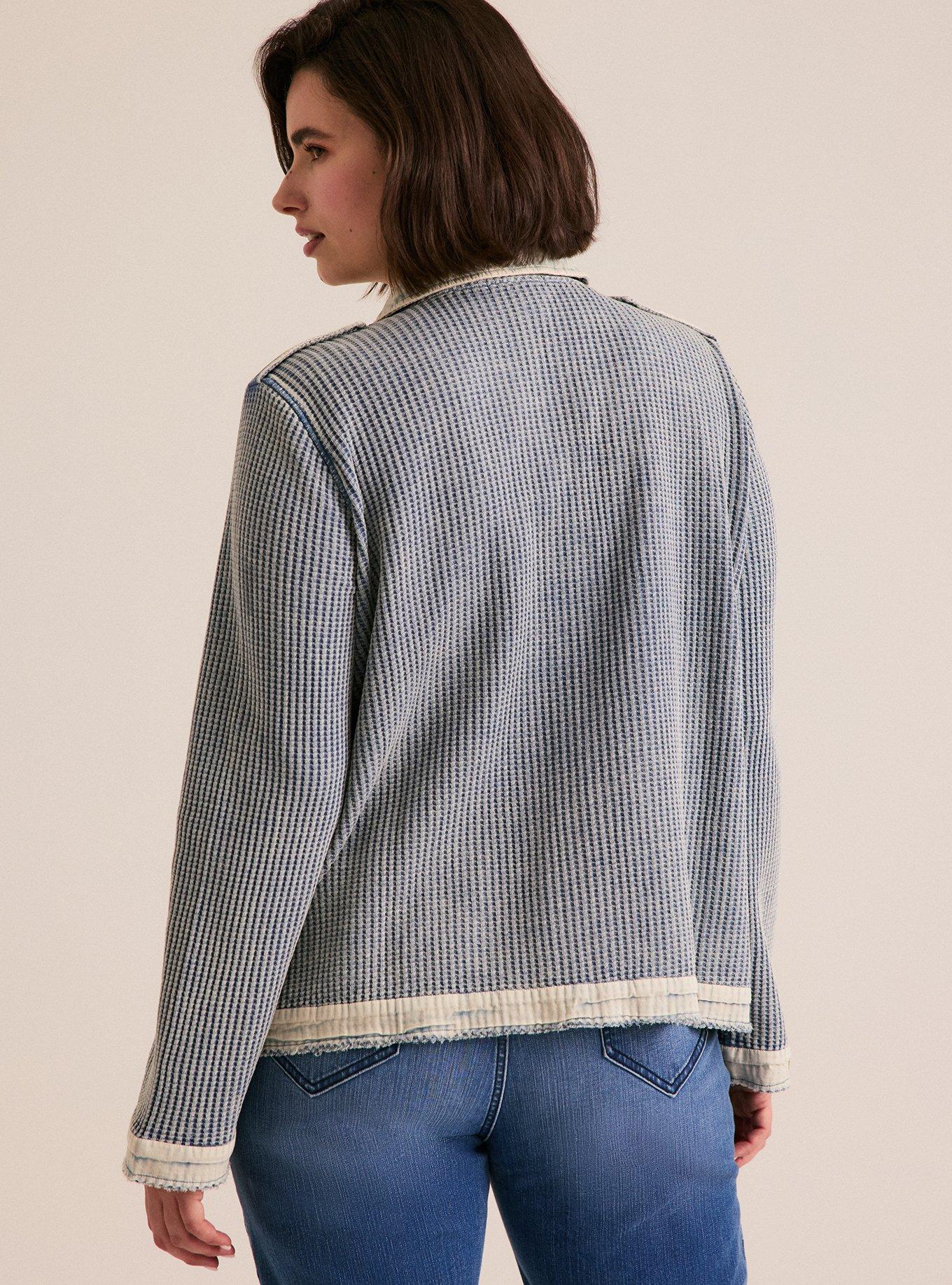 Festi Waffle Shacket, BLUE, alternate