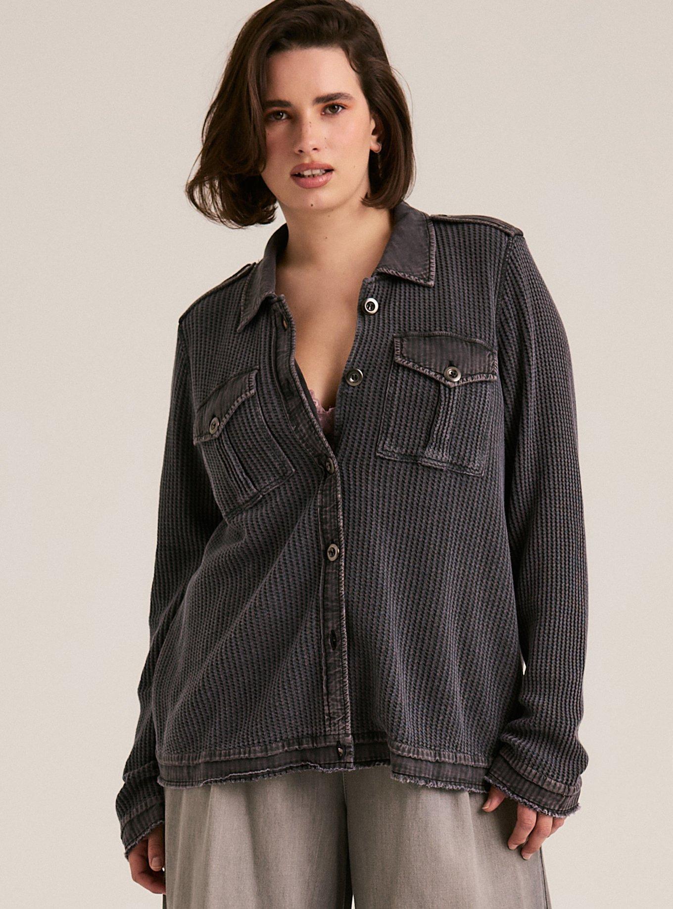 Festi Waffle Shacket, PHANTOM, alternate