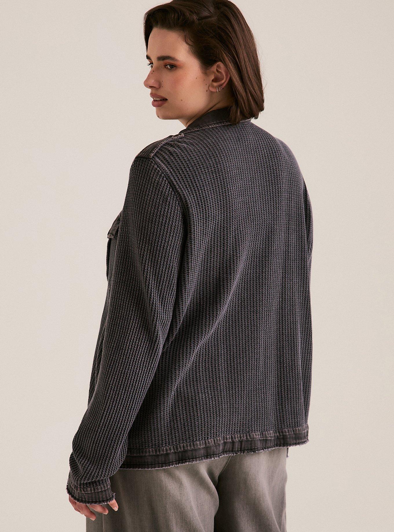 Festi Waffle Shacket, PHANTOM, alternate