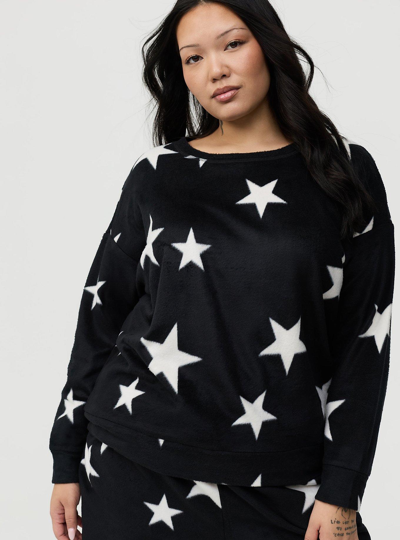 Spa Fleece Sleep Pullover, MAY STARS BLACK, alternate
