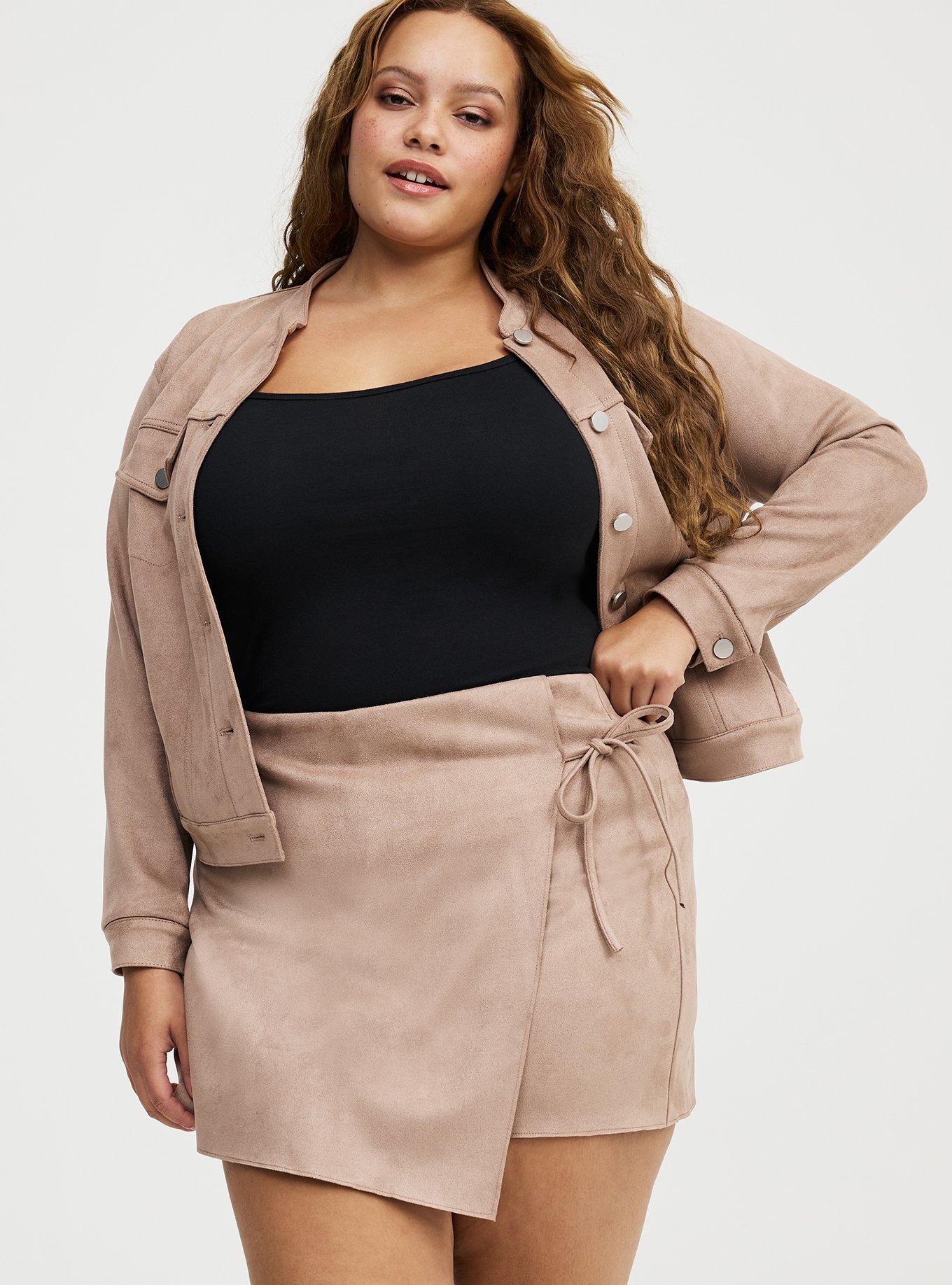 Pull-On Suede High Rise Skort