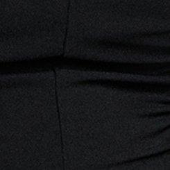 Nightfall Puff Sleeve Basque Waist Dress, DEEP BLACK, swatch