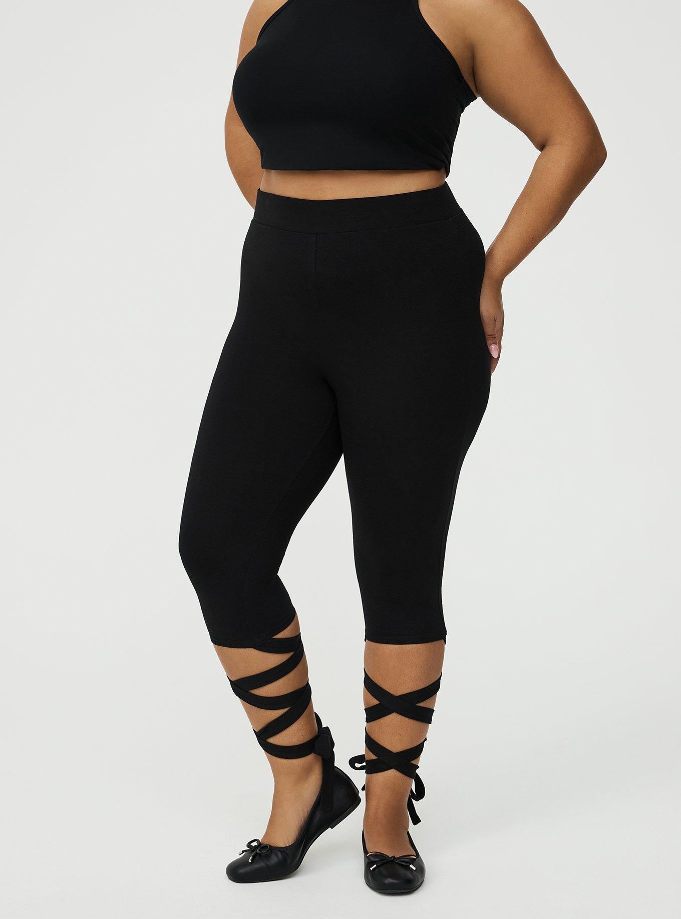 Capri Ballerina Tie Legging, DEEP BLACK, alternate