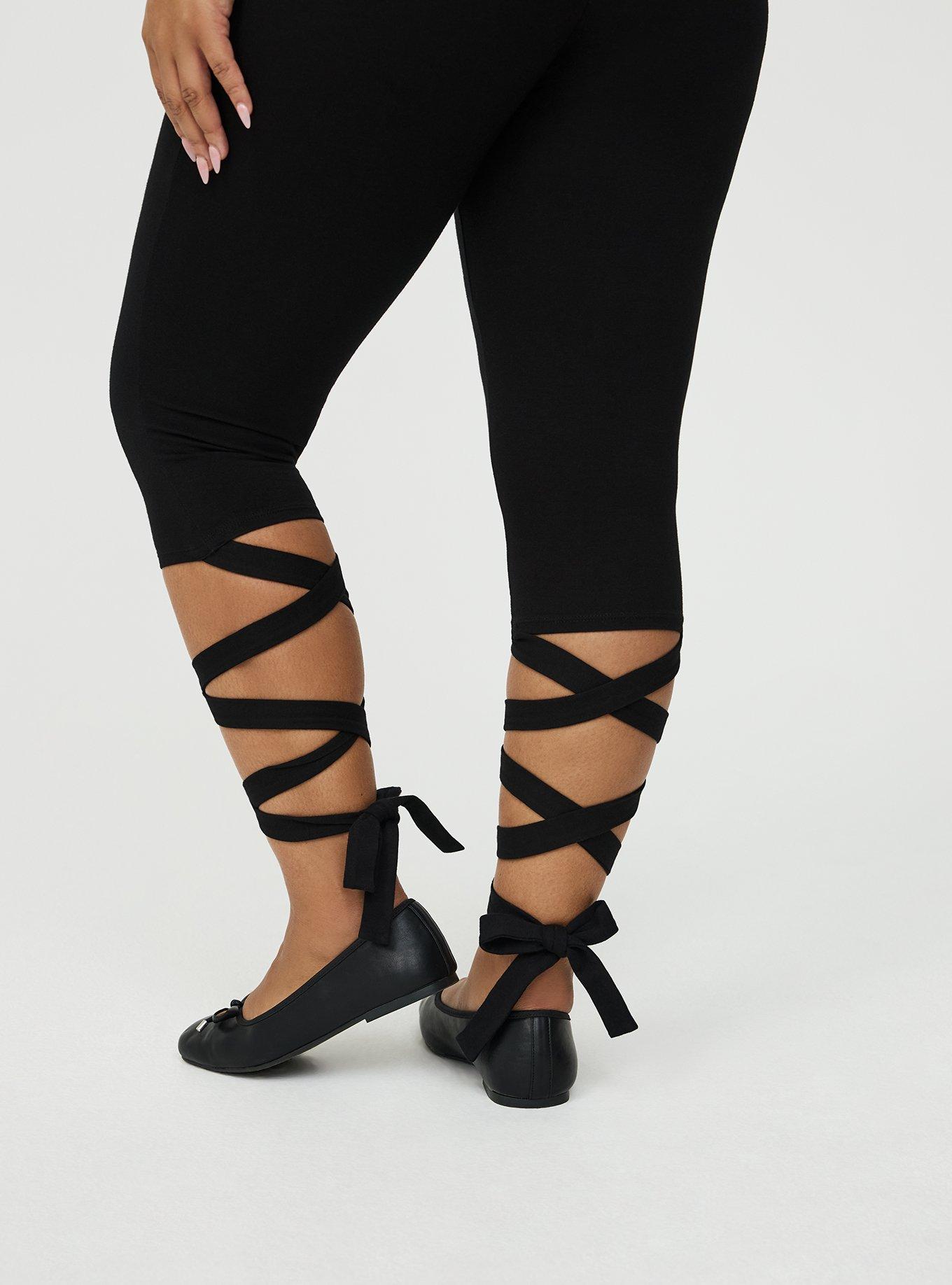 Capri Ballerina Tie Legging, DEEP BLACK, alternate