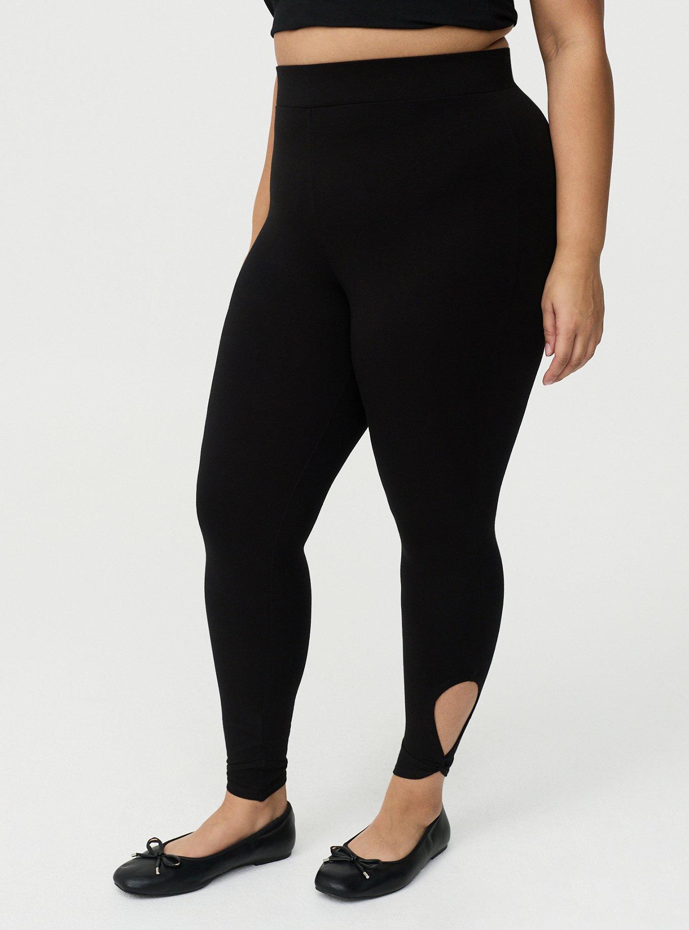 Full Length Ankle Twist Legging, DEEP BLACK, alternate
