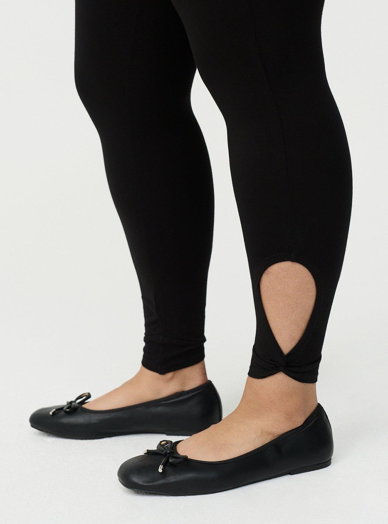 Full Length Ankle Twist Legging, DEEP BLACK, alternate
