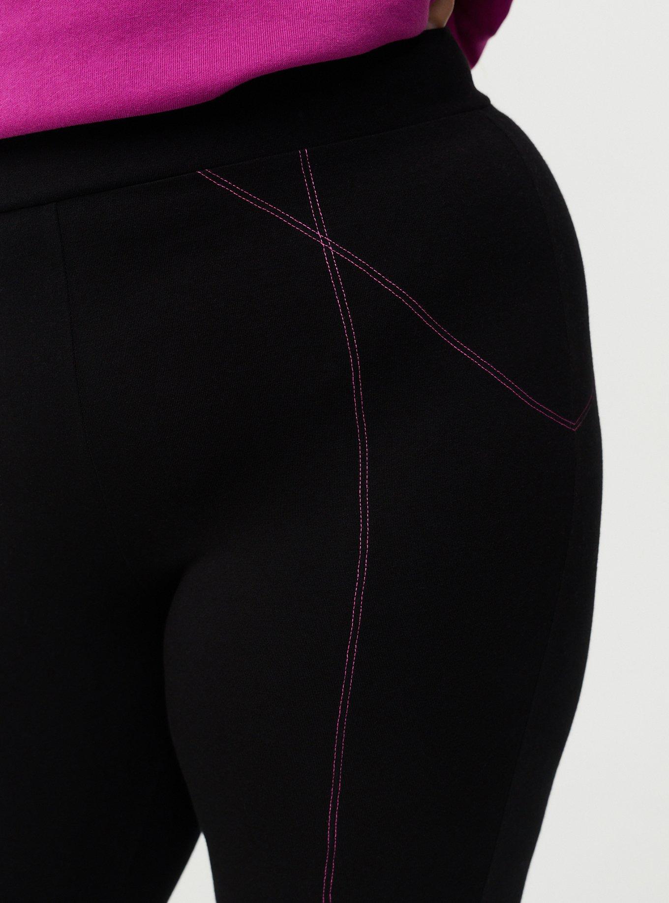 Full Length Contrast Stitch Bootcut Legging