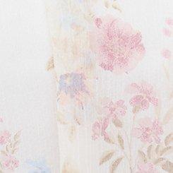 Plus Size Chiffon Ruffle Blouse, FLOWER ARRANGEMENT FLORAL WHITE, swatch