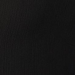 Plus Size Chiffon Ruffle Tie-Neck Blouse, DEEP BLACK, swatch