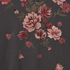 CLASSIC COTTON V-NECK TEE, BALLET FLORAL OBSIDIAN, swatch