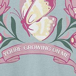 Classic Cotton V-Neck Tee, GROWING ON ME SILVER BLUE, swatch