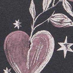 Classic Cotton V-Neck Tee, GROWING LOVE OBSIDIAN, swatch