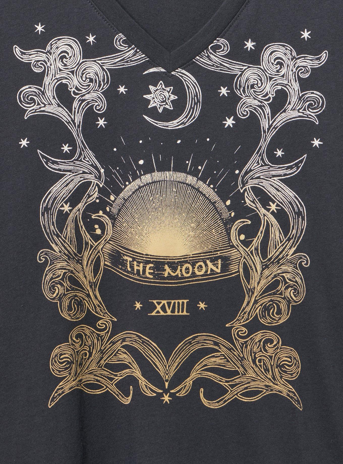 Classic Cotton V-Neck Tee, THE MOON OBSIDIAN, alternate