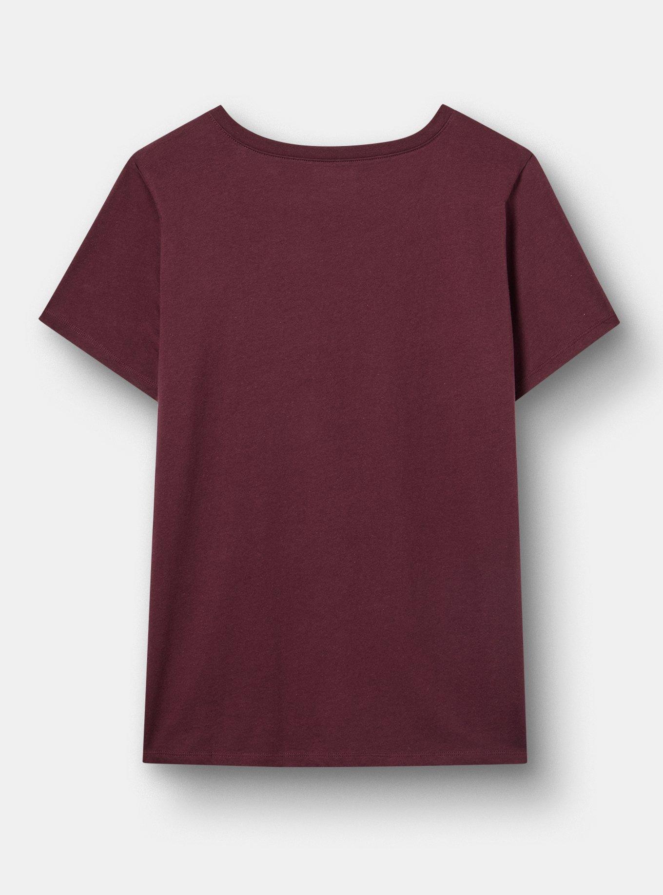 Classic Cotton V-Neck Tee, OVER IT WINETASTING, alternate