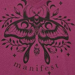 Classic Cotton V-Neck Tee, MYSTIC MOTH AMARANTH, swatch