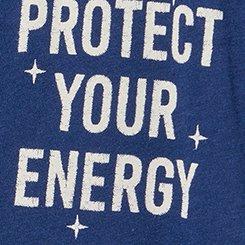 Classic Cotton V-Neck Tee, PROTECT YOUR ENERGY MEDIEVAL BLUE, swatch