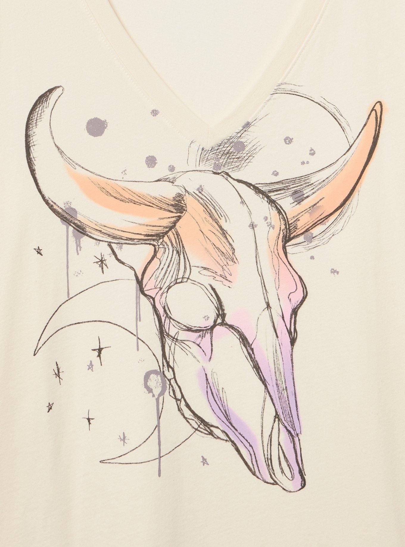 Classic Cotton V-Neck Tee, STEERHEAD WHISPER WHITE, alternate