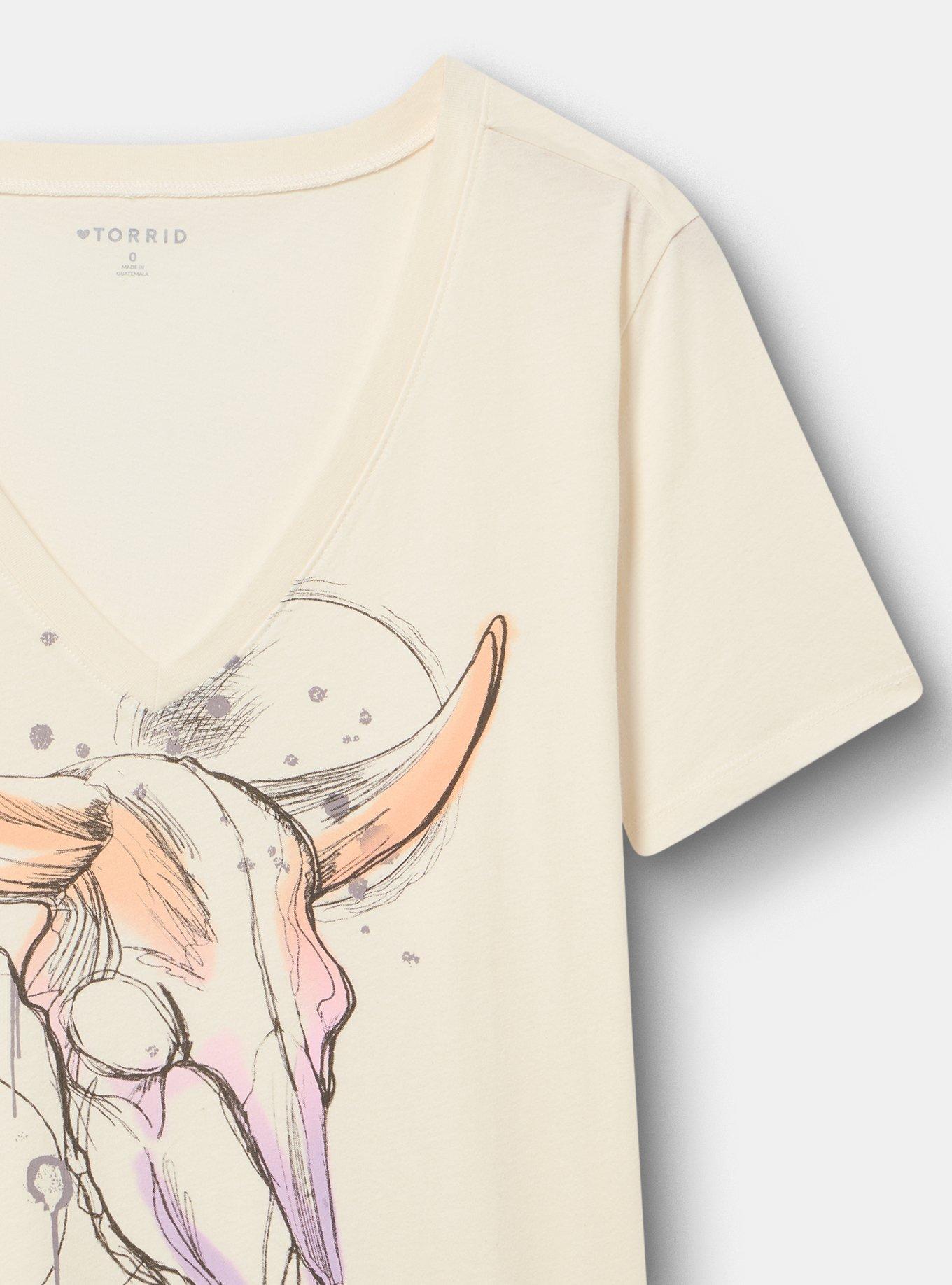 Classic Cotton V-Neck Tee, STEERHEAD WHISPER WHITE, alternate