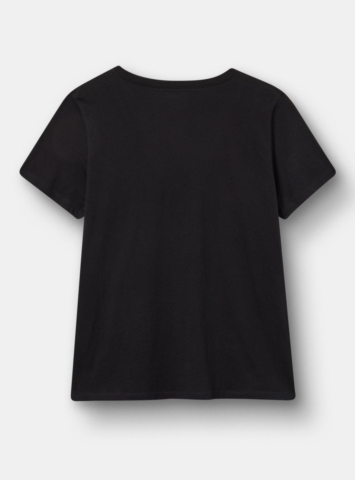 Classic Cotton V-Neck Tee, NIGHTSHADE ELIXIR DEEP BLACK, alternate